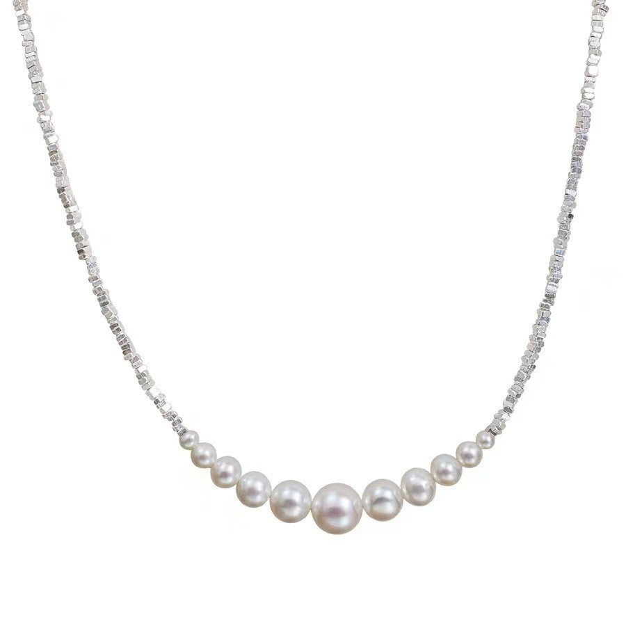 Pearl and silver necklace