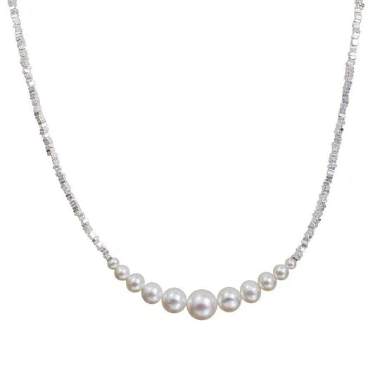 Pearl and silver necklace