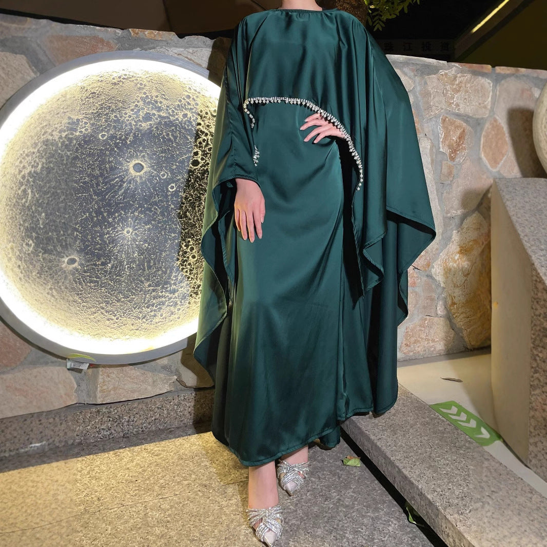 Pearl chain cape robe