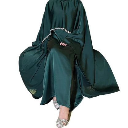 Pearl chain cape robe