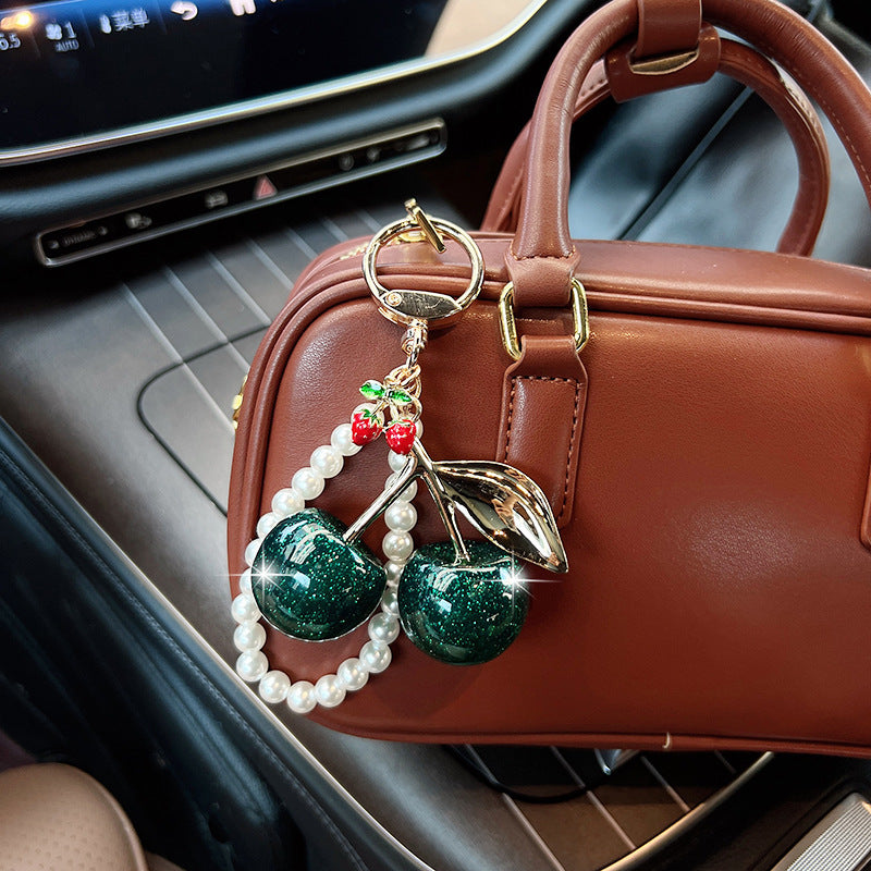 Pearl Cherry Keychain