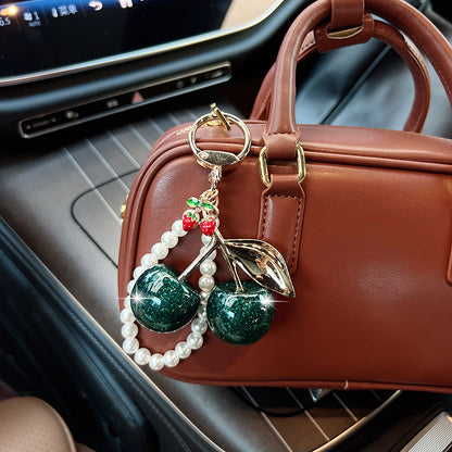 Pearl Cherry Keychain