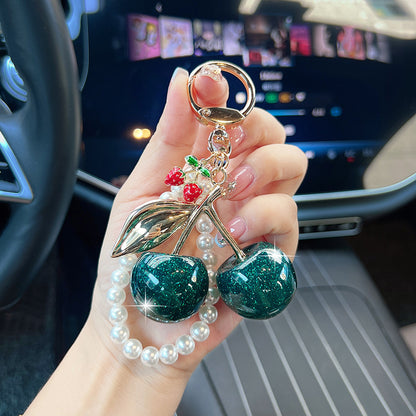 Pearl Cherry Keychain