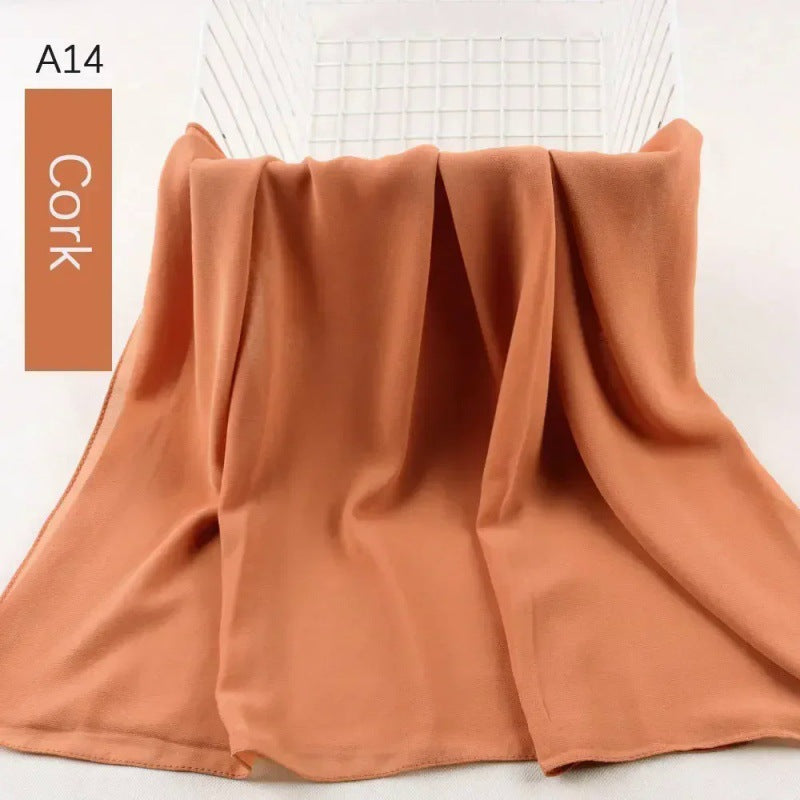 Pearl chiffon bubble scarf headscarf