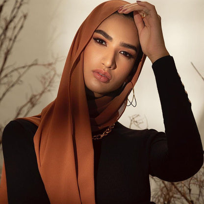Pearl chiffon bubble scarf headscarf
