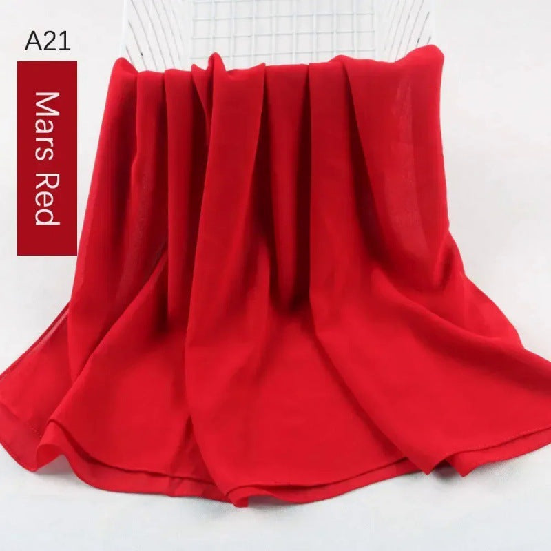 Pearl chiffon bubble scarf headscarf