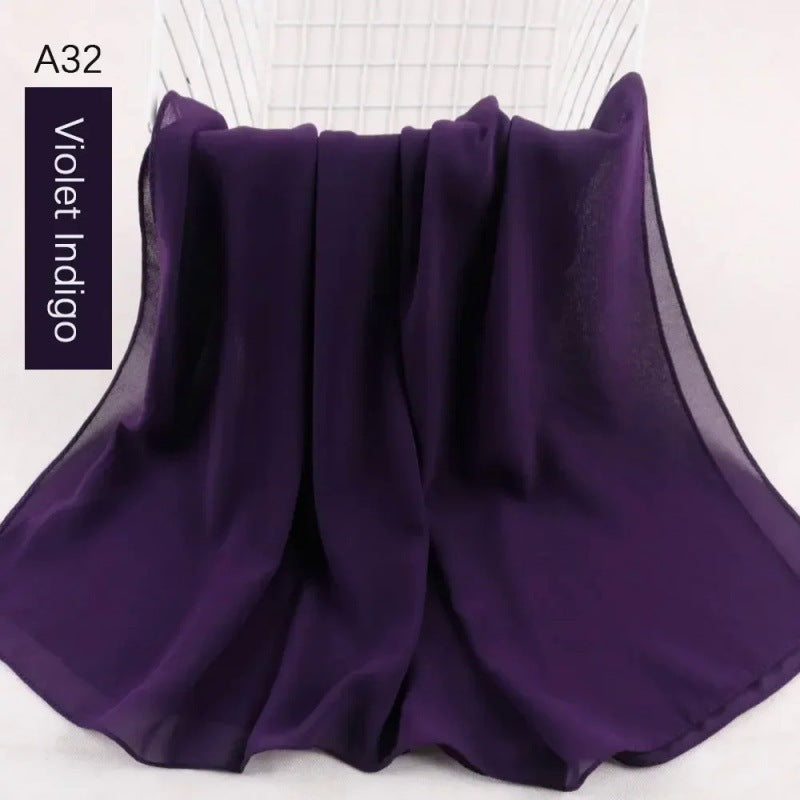 Pearl chiffon bubble scarf headscarf