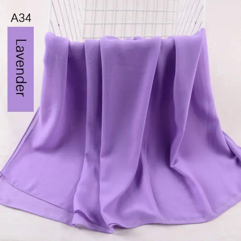 Pearl chiffon bubble scarf headscarf