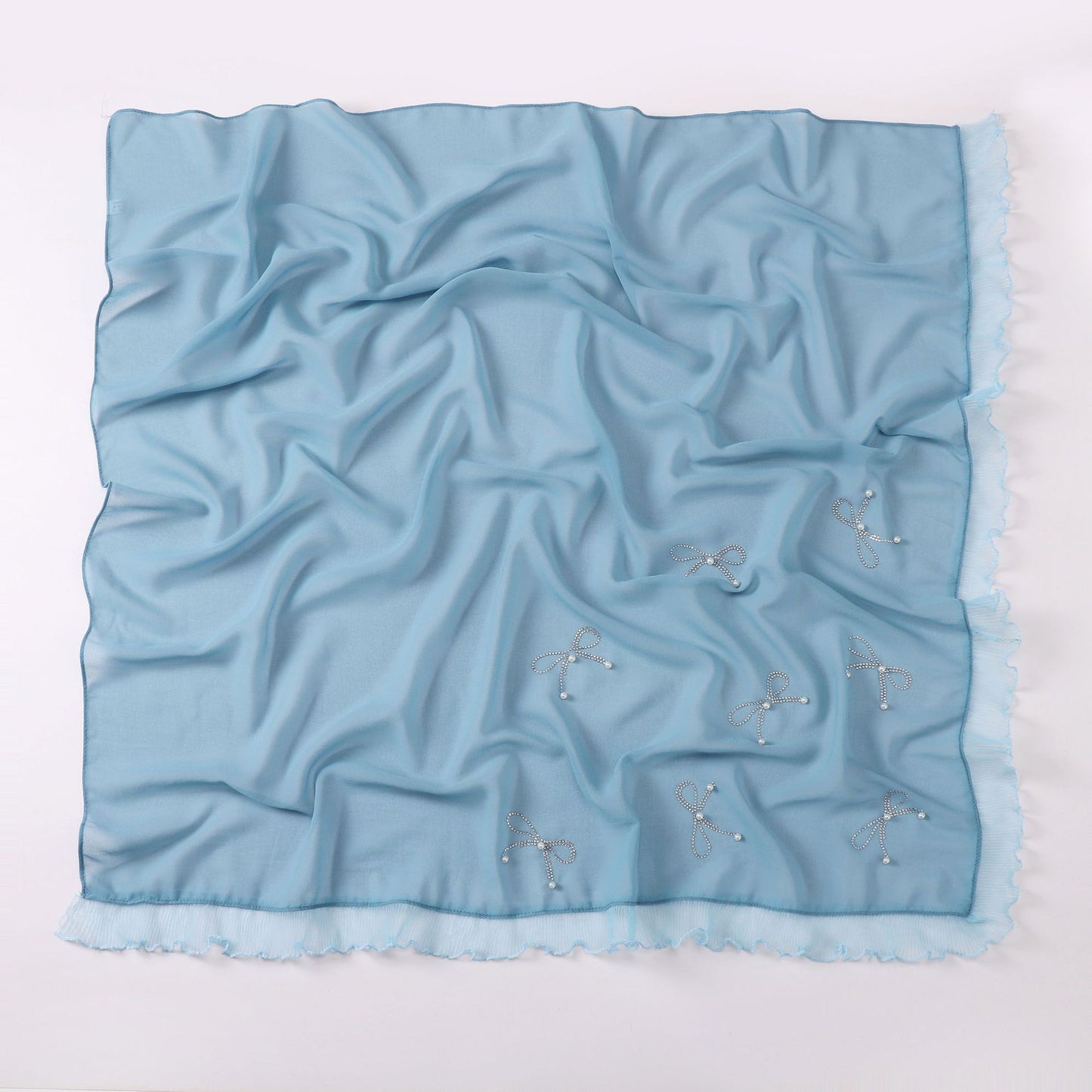 Pearl chiffon square scarf