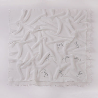 Pearl chiffon square scarf