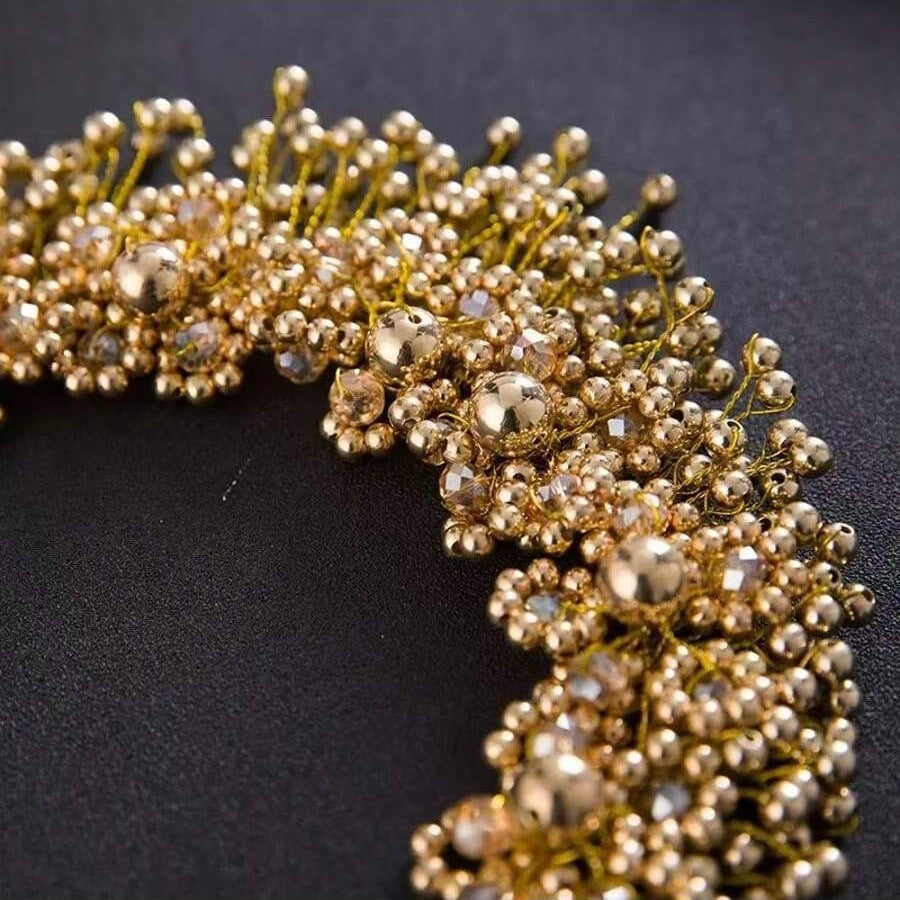 Pearl Crystal Bridal Hair Crown