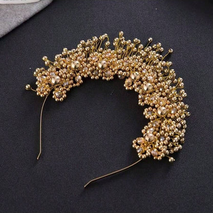 Pearl Crystal Bridal Hair Crown