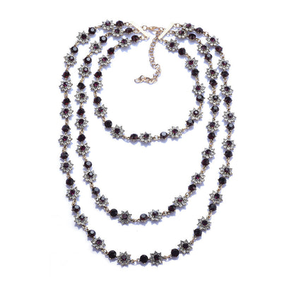 Pearl Crystal Gemstone Necklace