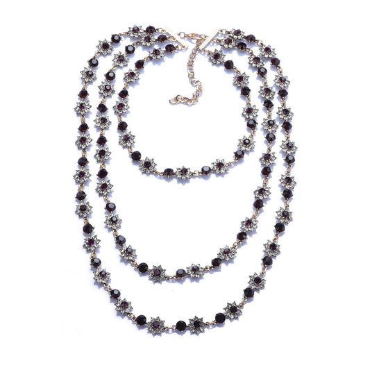 Pearl Crystal Gemstone Necklace