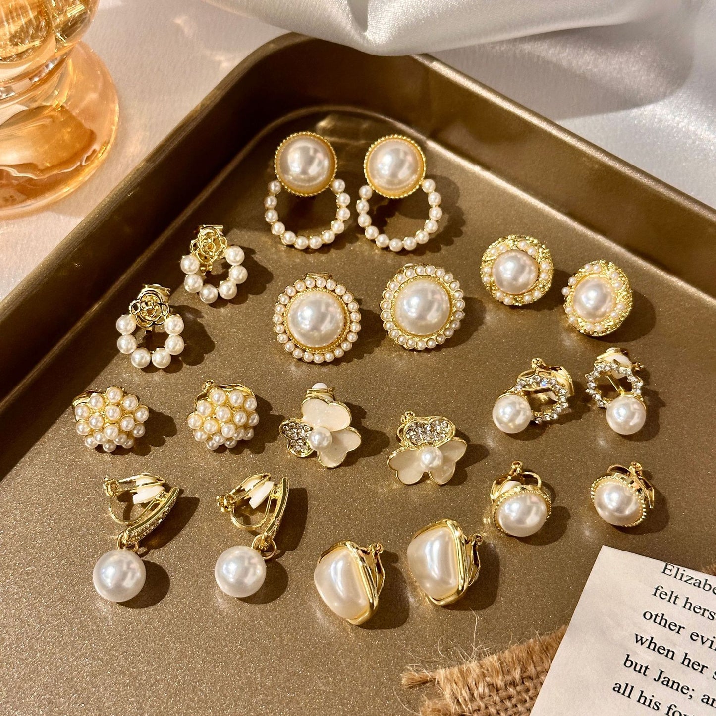 Pearl Ear Clips