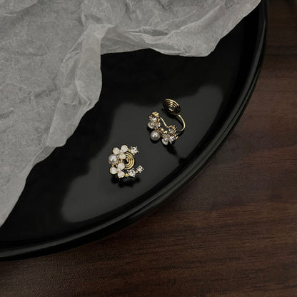 Pearl earrings without pierced ears