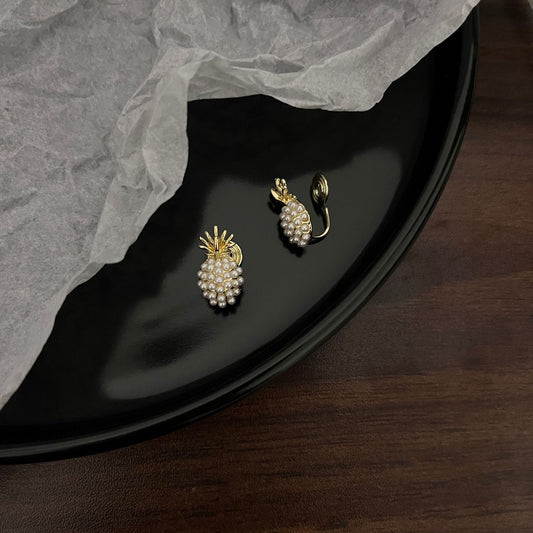 Pearl earrings without pierced ears