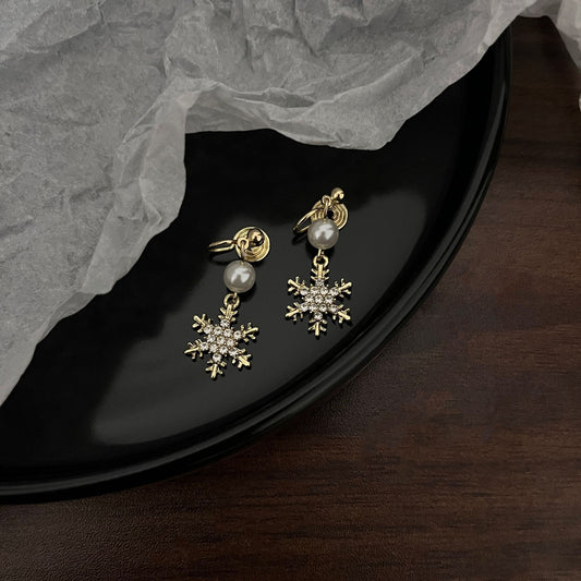 Pearl earrings without pierced ears