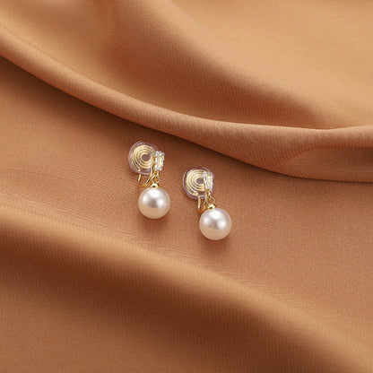 Pearl earrings without pierced ears