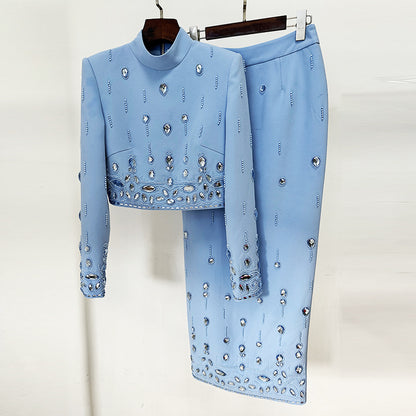 Pearl Embellished Two-Piece Dress Set