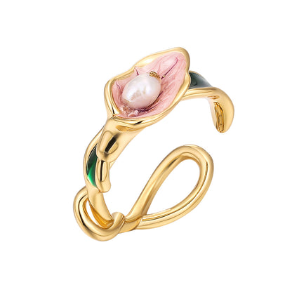 pearl flower ring