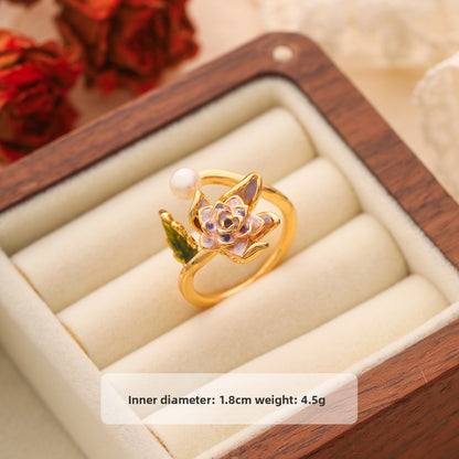 pearl flower ring
