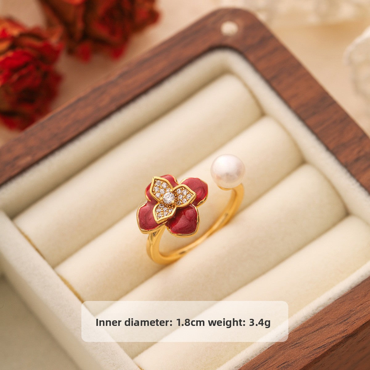 pearl flower ring