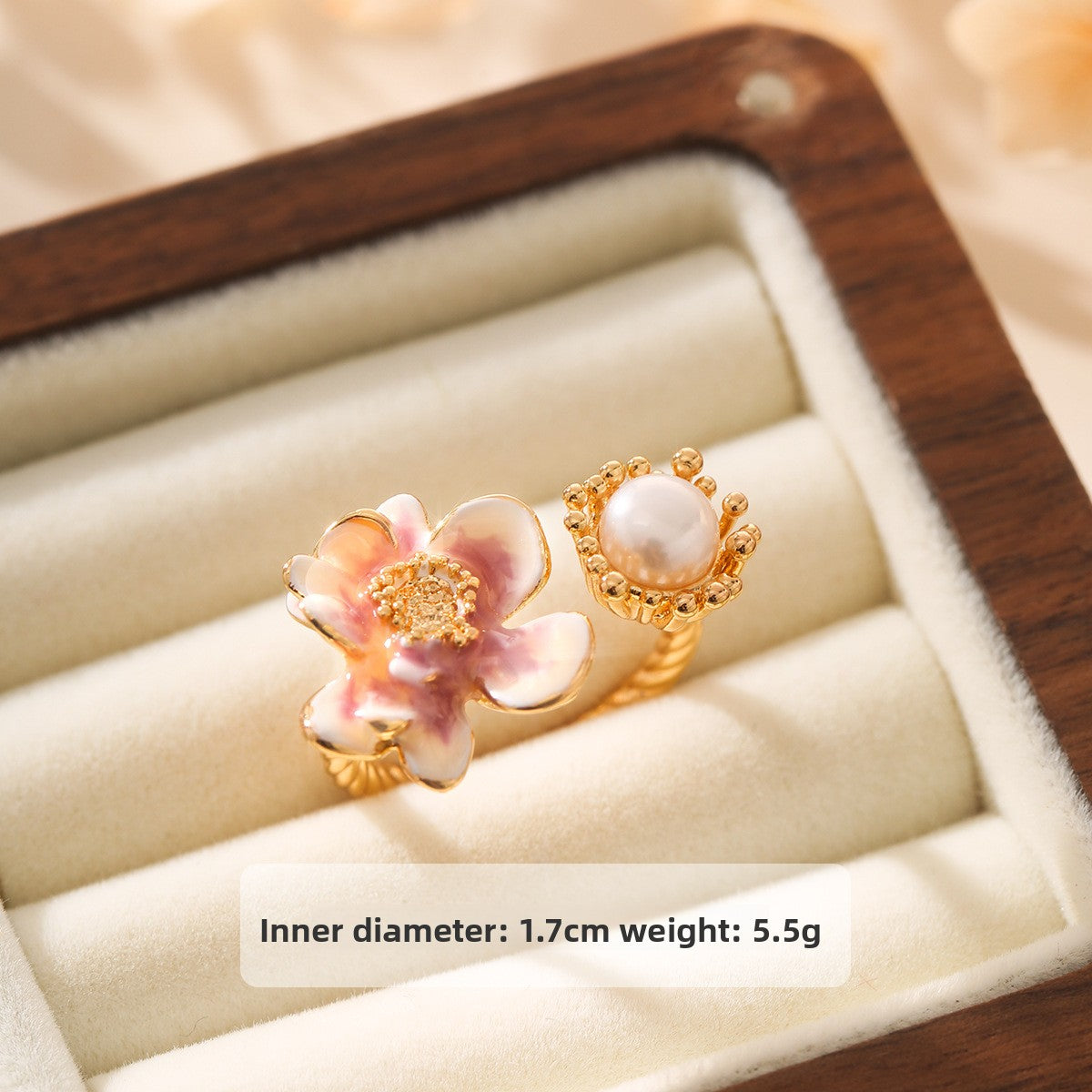 pearl flower ring