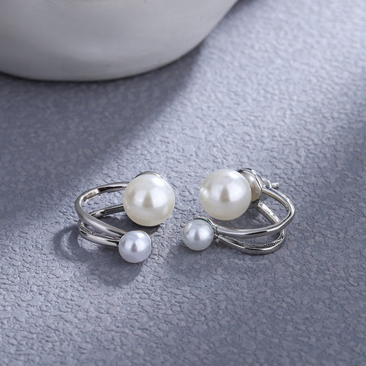 Pearl Geometric Earrings