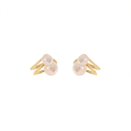 Pearl Geometric Earrings