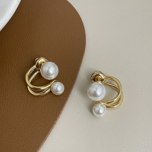 Pearl Geometric Earrings