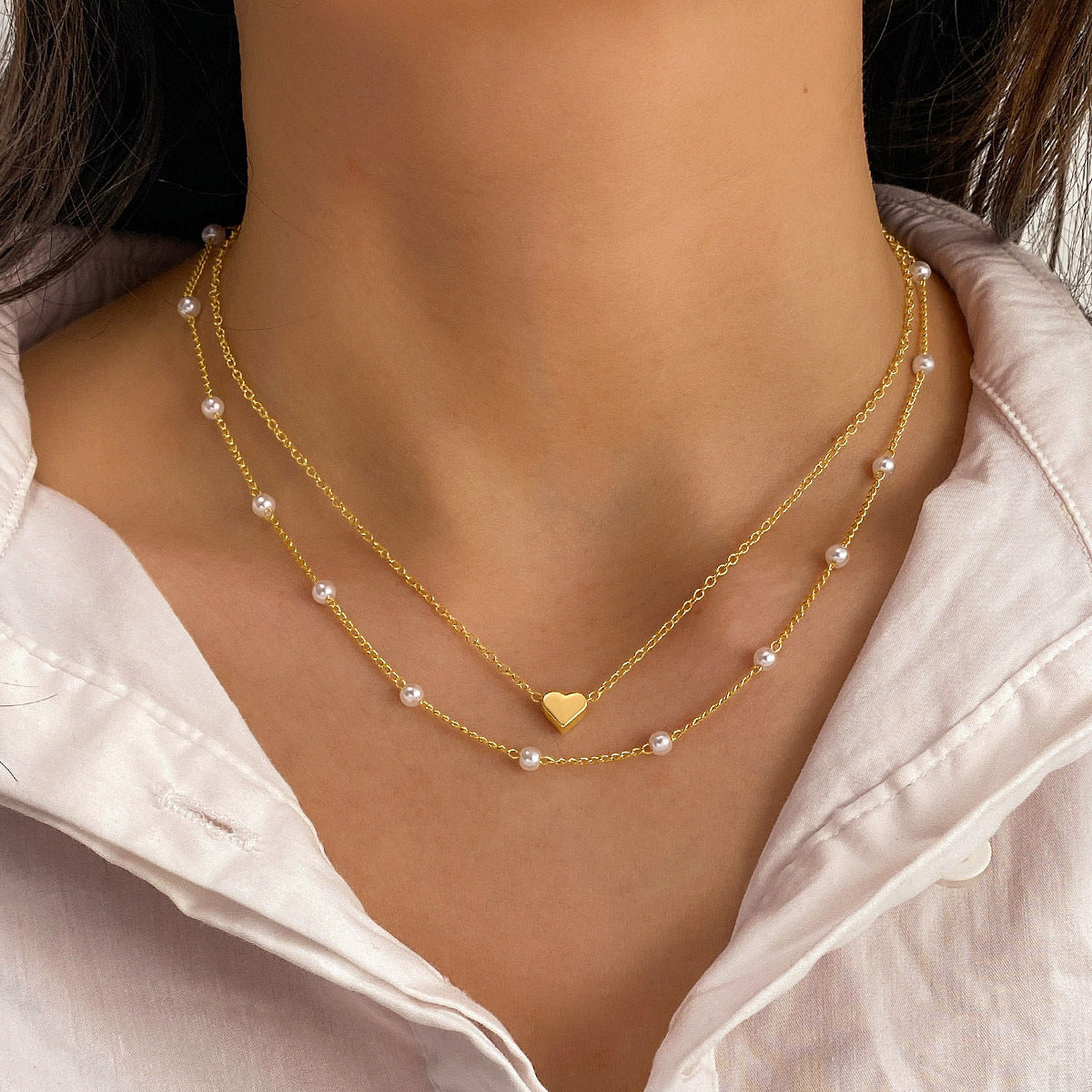 Pearl Heart Necklace