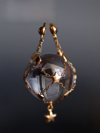 Pearl mesh crystal pendant