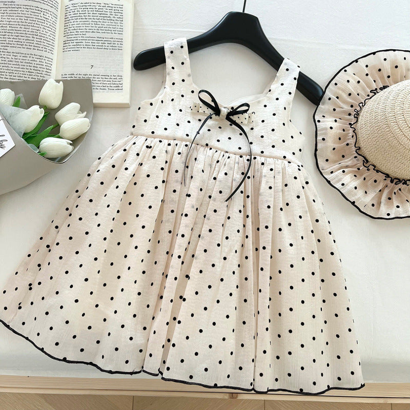 Pearl Polka Dot Princess Dress for Girls