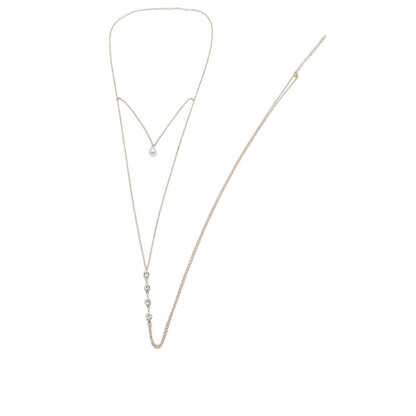 Pearl Rhinestone Body Chain