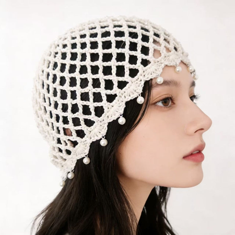 Pearl Sequins Bohemian Turban Hat