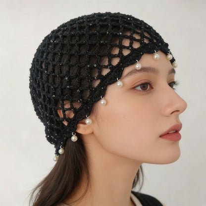 Pearl Sequins Bohemian Turban Hat