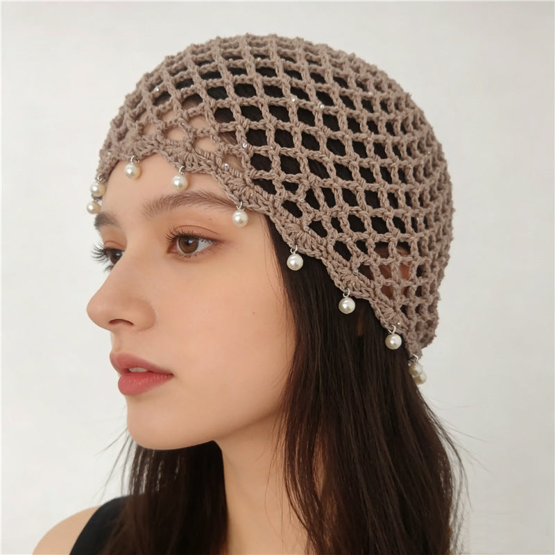 Pearl Sequins Bohemian Turban Hat
