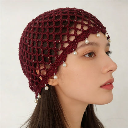 Pearl Sequins Bohemian Turban Hat