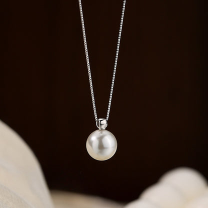 pearl silver necklace