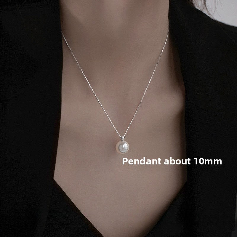 pearl silver necklace