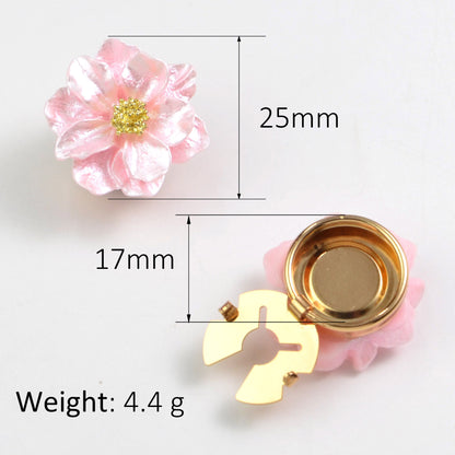 Pearlescent Floral Button Cover
