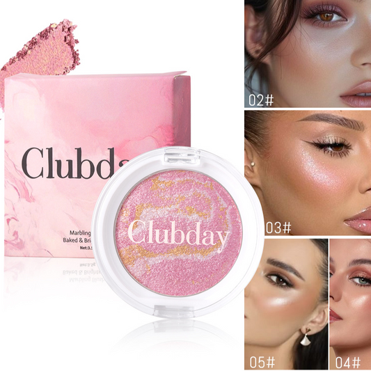 Pearlescent Marble Blush Compact
