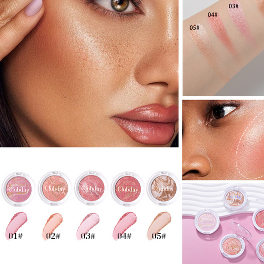 Pearlescent Marble Blush Compact