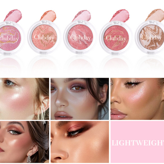 Pearlescent Marble Blush Compact