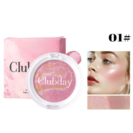 Pearlescent Marble Blush Compact