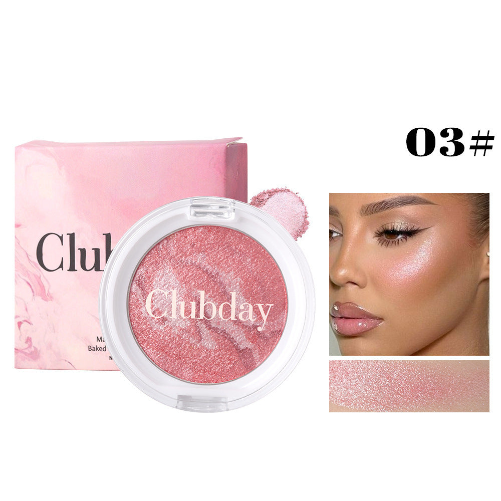 Pearlescent Marble Blush Compact