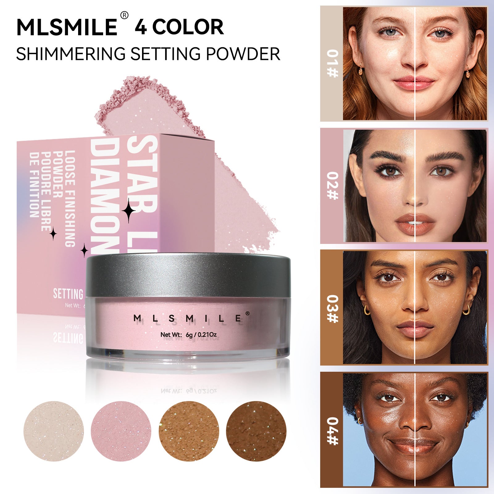 Pearlescent & Matte Loose Powder