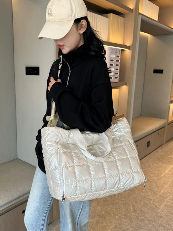 Pearlescent Two-Sided Dry-Wet Separation Tote Bag