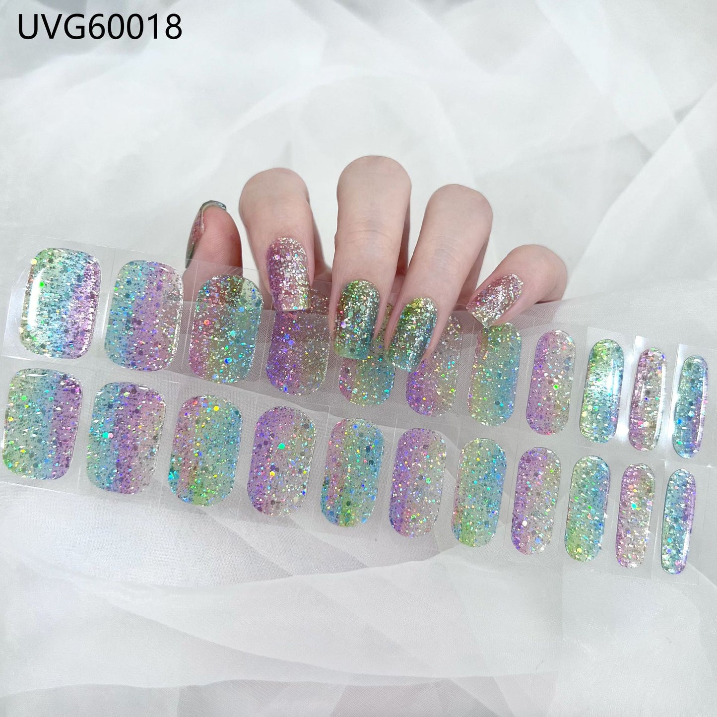 Pearlescent UV Gel Nail Stickers